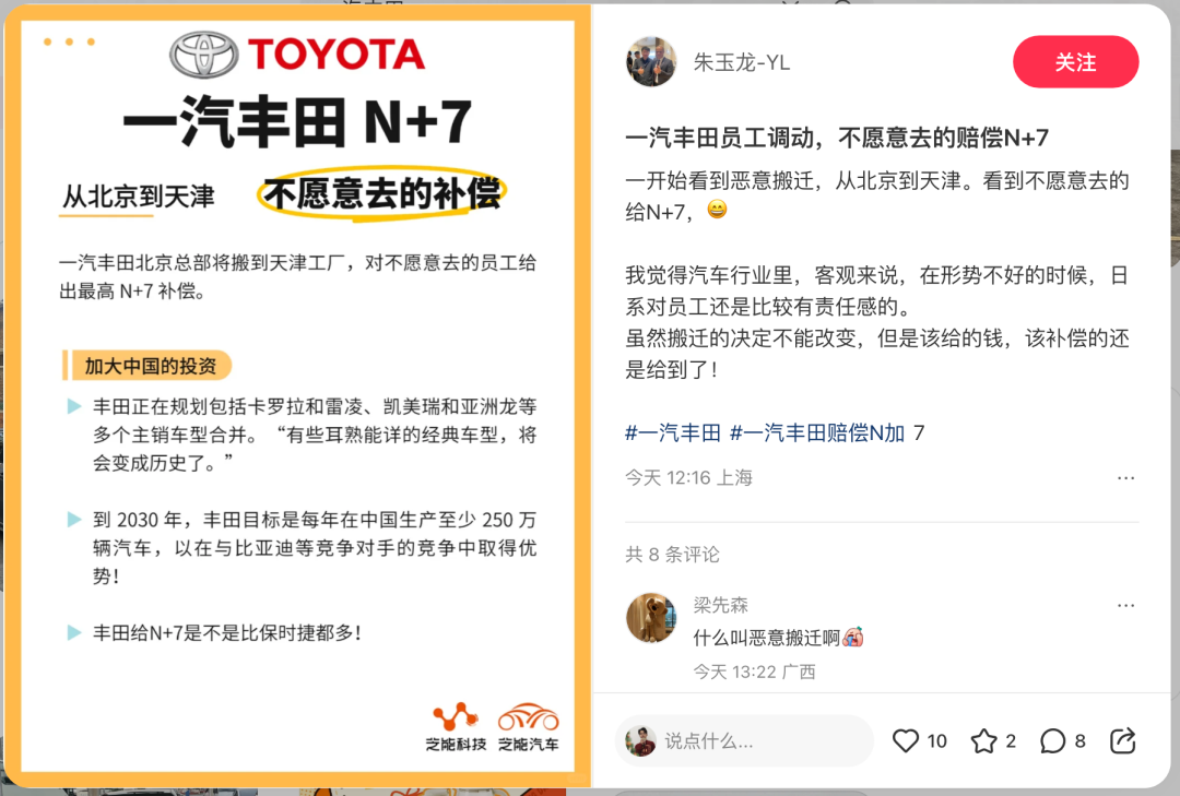 曝一汽豐田重大調(diào)整！多款車型合并